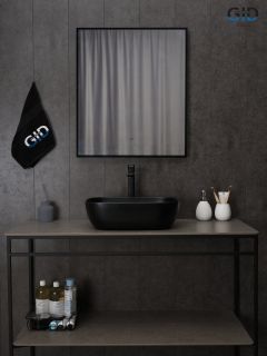 Раковина Gid Bm1333 53367 накладная черная матовая 46x32.5x13.5